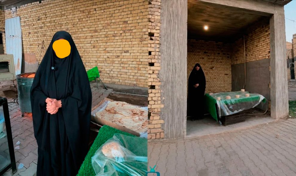 "أم منتظر" من مدينة الكوت تتحدى حرارة الصيف بمشروع صغير لإعالة أسرتها