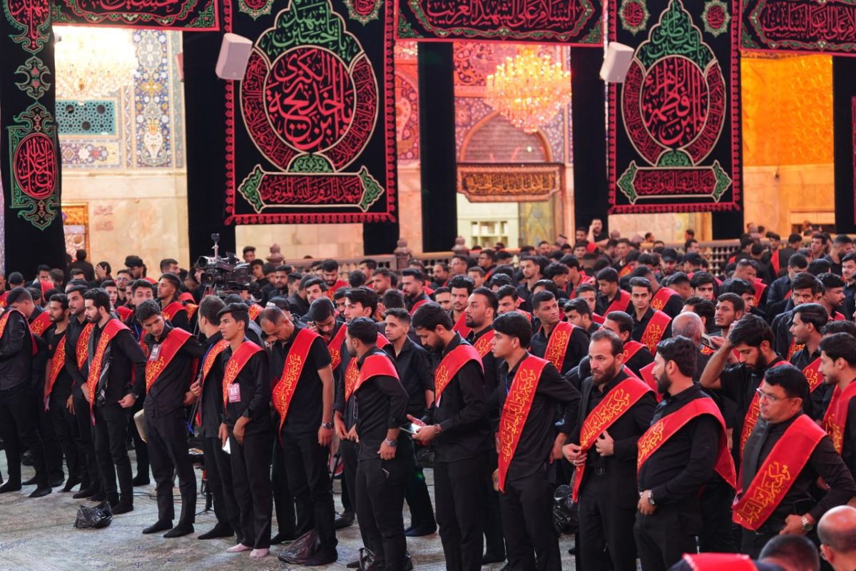 بالصور .. موكب عزاء الطلبة الموحد في الصحن الحسيني الشريف