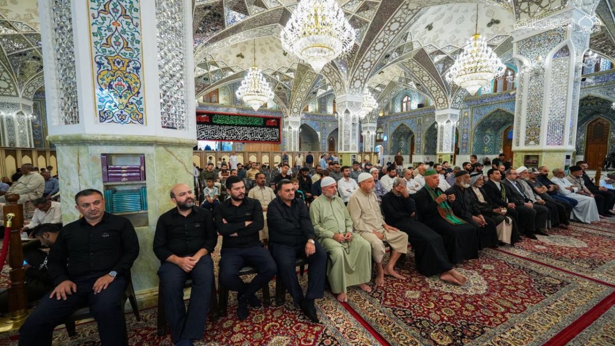 الصحن الكاظمي المقدس يشهد إحياء لذكرى شهادة سيدة نساء العالمين فاطمة الزهراء عليها السلام وسط حضور الزائرين والمعزين