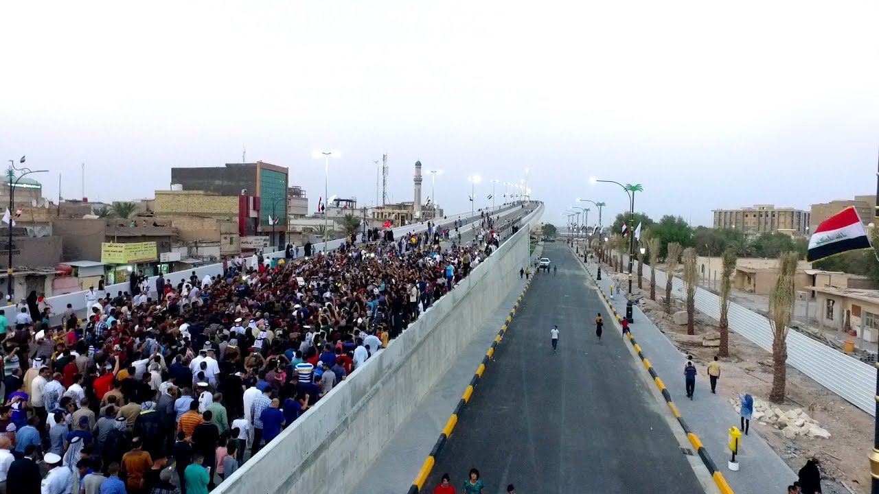 القوات الأمنية في البصرة فتح الجسر الايطالي  الرابط بين قضاء شط العرب ومركز المحافظة