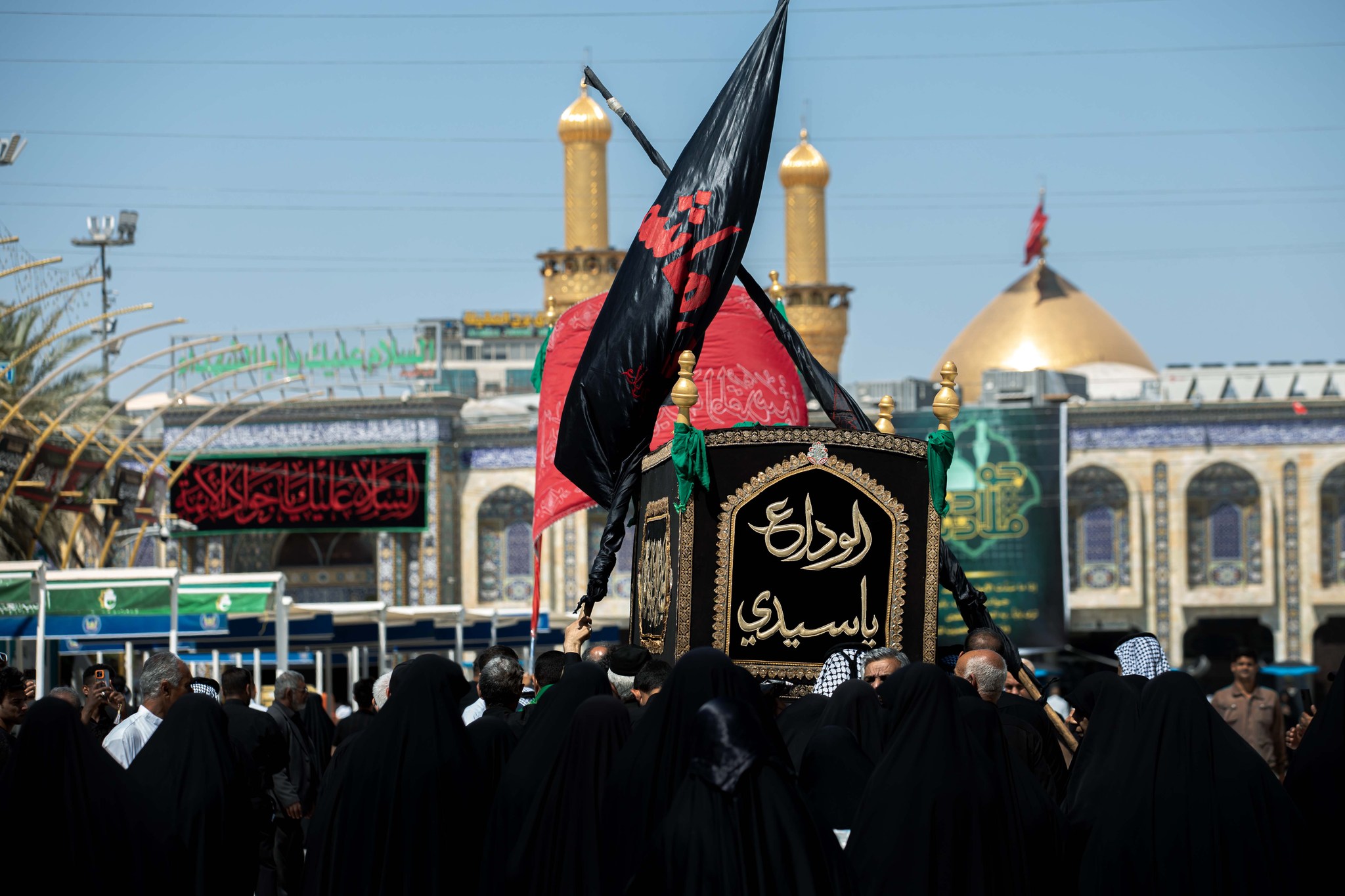 بالصور .. تشييع النعش الرمزي للإمام محمد بن علي الجواد صلوات الله وسلامه عليه في كربلاء المقدسة