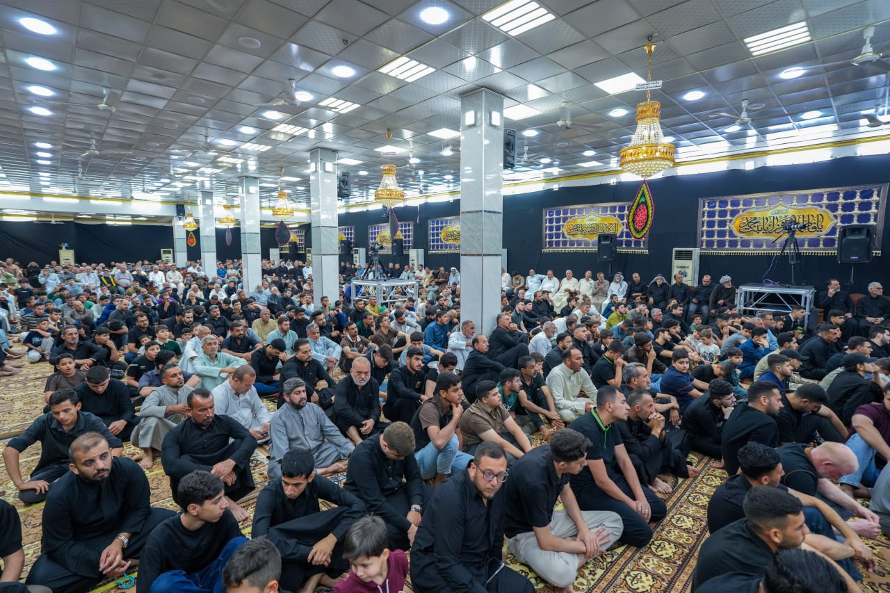 العتبة العسكرية تقيم مجلس عزاء في قضاء الدجيل إحياء لذكرى شهادة الامام الباقر عليه السلام