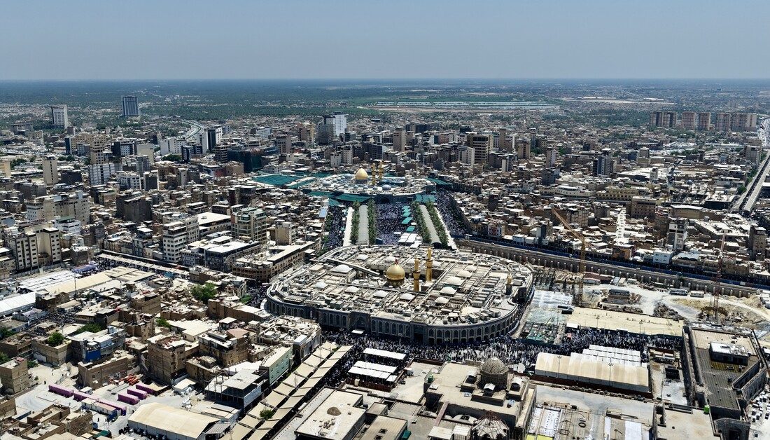 شاهد من الجو .. إحياء يوم عرفة في كربلاء المقدسة