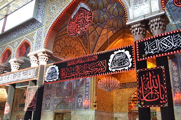 وحدة الدوشمة والخياطة والتطريز في العتبة الحسينية المقدسة تعلن نشر 4الاف م2 من القماش الاسود في داخل الصحن الحسيني الشريف وخارجه