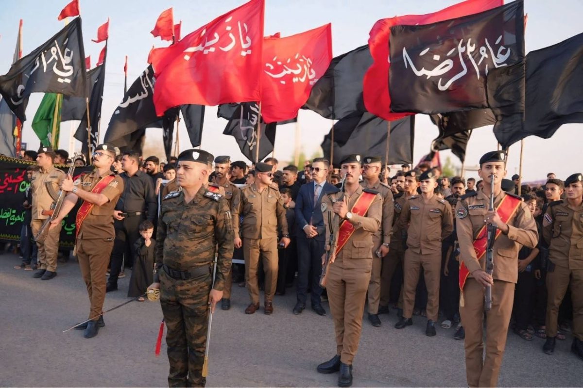 مدينة الفضلية في ذي قار ترفع راية الحزن إيذاناً ببدء العزاء الحسيني