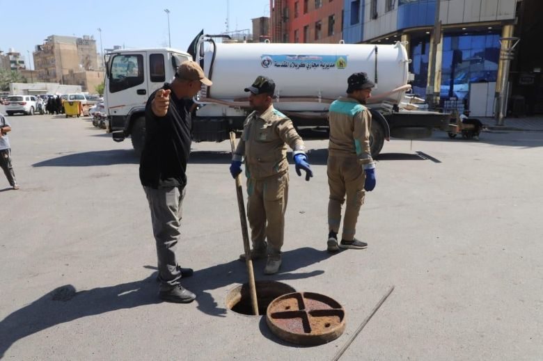 مديرية مجاري كربلاء تباشر بتنفيذ خطتها الخاصة بزيارة الأربعين المباركة