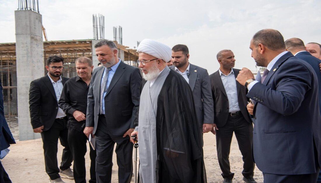 بالصور .. ممثل المرجعية الدينية العليا يتفقد الأعمال الجارية بمشروع جامعة الثقلين التقنية في كربلاء التابعة إلى العتبة الحسينية